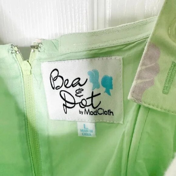 ORIGINAL Bea Dot ModCloth Size L Pistachio Mint Pastel Ice Cream Dress - Picture 6 of 8